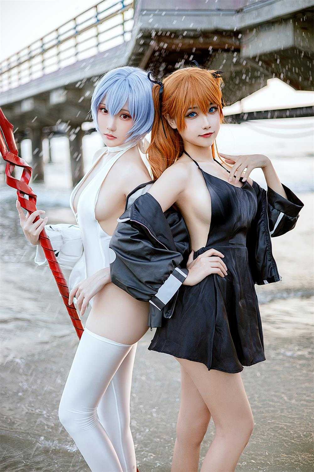 [瓜希酱 & Momoko葵葵] 明日香 & 绫波丽 (EVA) 双厨狂喜版 [62P/550M]（）1